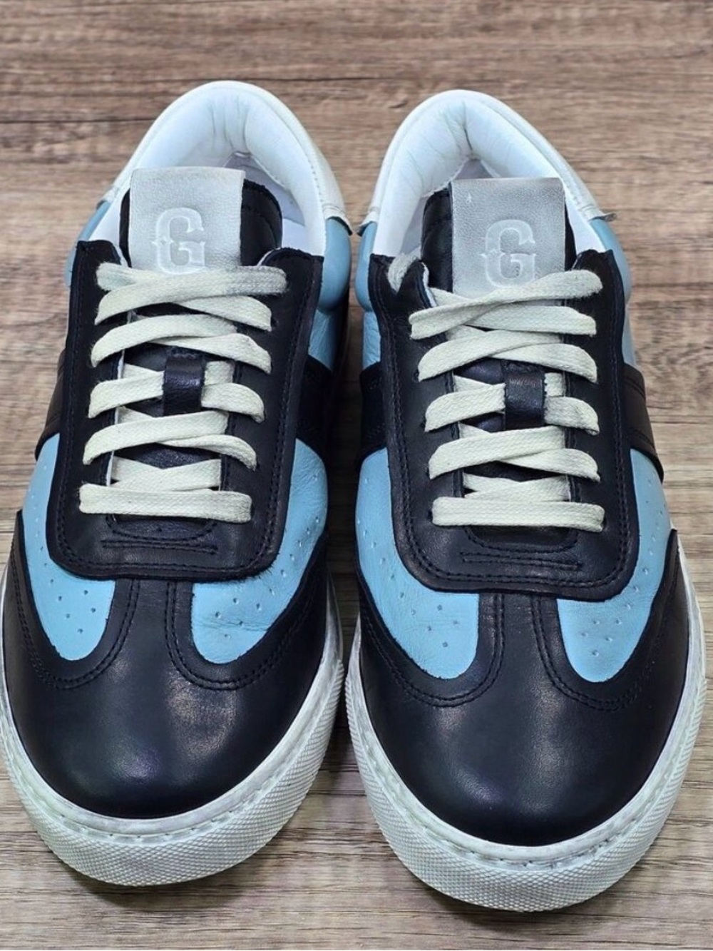 Greats Brooklyn Royal Two-Tone Blue Leather Sneakers new in the box.